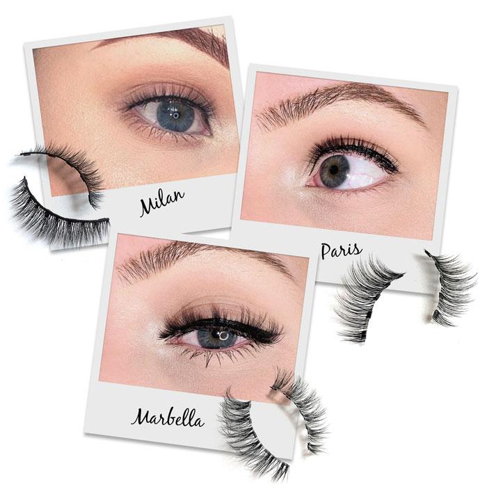 Dollbaby London Vegan 'Milan' 'Marbella' and 'Paris' Strip and Magnetic Lashes