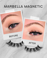 'Marbella' Magnetic Eyelashes - Faux Mink Clear Band Wispies Dollbaby London Dollbaby London Eyelashes