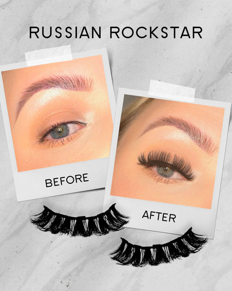 'Russian Rockstar' Full & Fluffy Magnetic Russian Lash Extension Lashes Dollbaby London Dollbaby London False Eyelashes